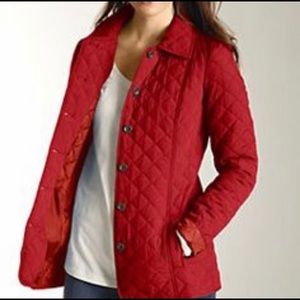 J. Jill Quilted Red Jacket. Size M